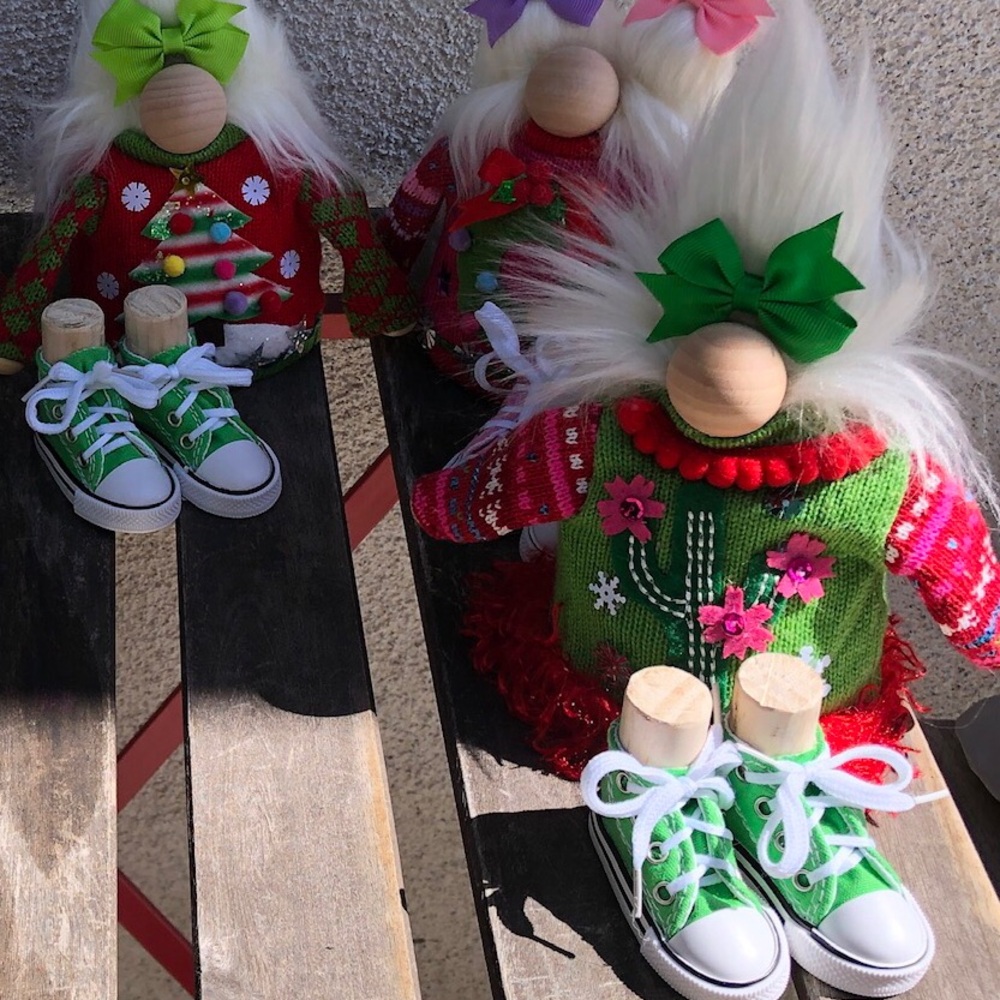 Ugly Christmas Sweater Gnome Green Xmas Cactus Converse Sneaker Gift Guide
